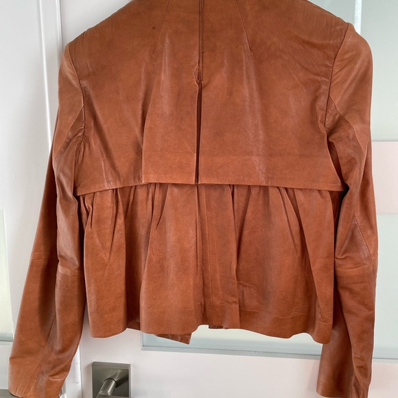 Authentic Juicy Couture cognac genuine leather jacket - Picture 3 of 4